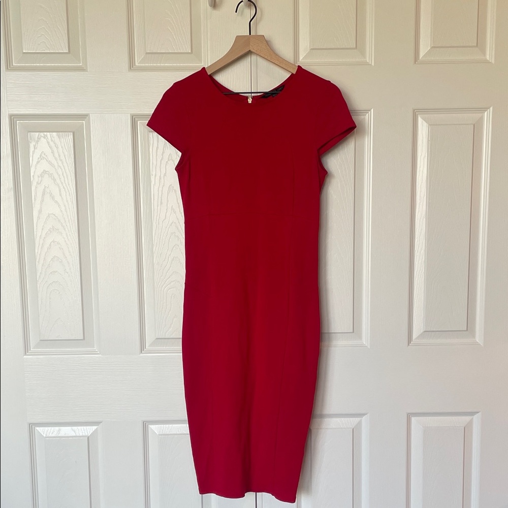 Felicity & Coco Vibrant Red Midi Dress